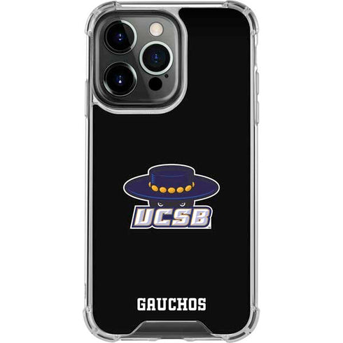 University of California-Santa Barbara UCSB Gauchos Black iPhone 16 Pro Clear Case